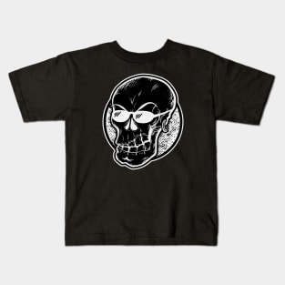 Cool skull with sunglasses (black) Kids T-Shirt